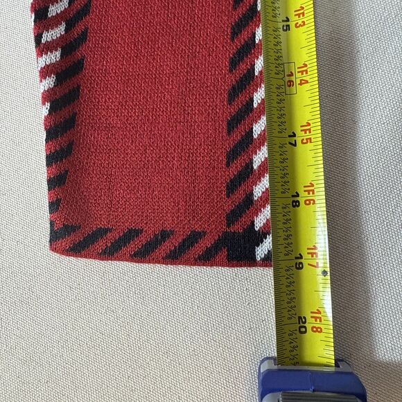 Jillian Nicole Cardigan Women’s XL Red White Black Open Knit Cozy Layer Sweater - Picture 11 of 15